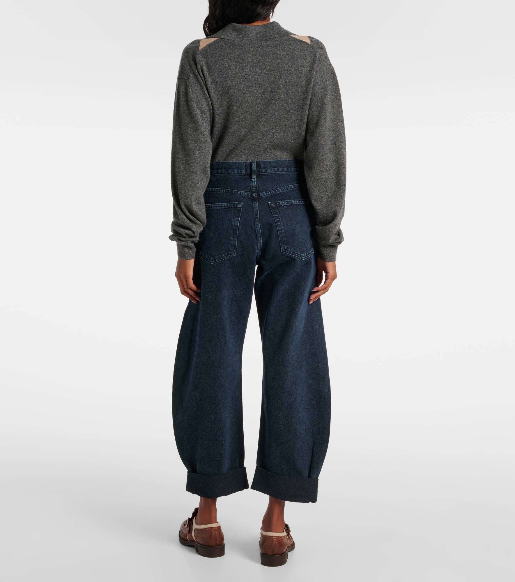 Bubble high-rise barrel-leg jeans - 3