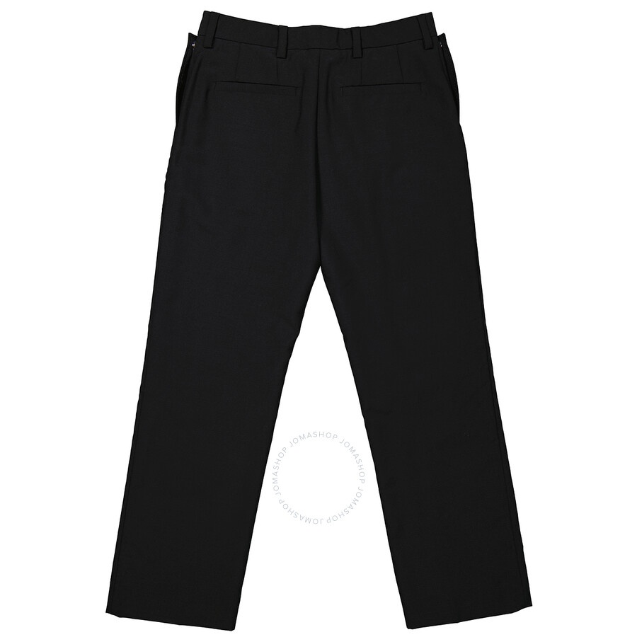 Burberry Black Pocket Detail Wool Mohair Tailored Trousers - 2