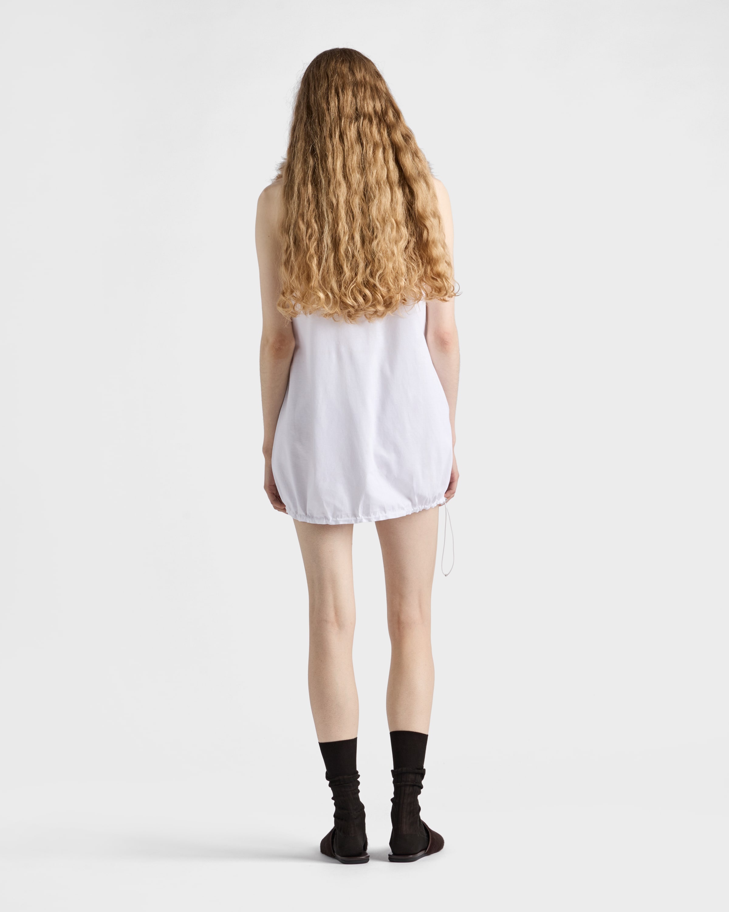 Reversible cotton jersey and Re-Nylon mini-dress - 5