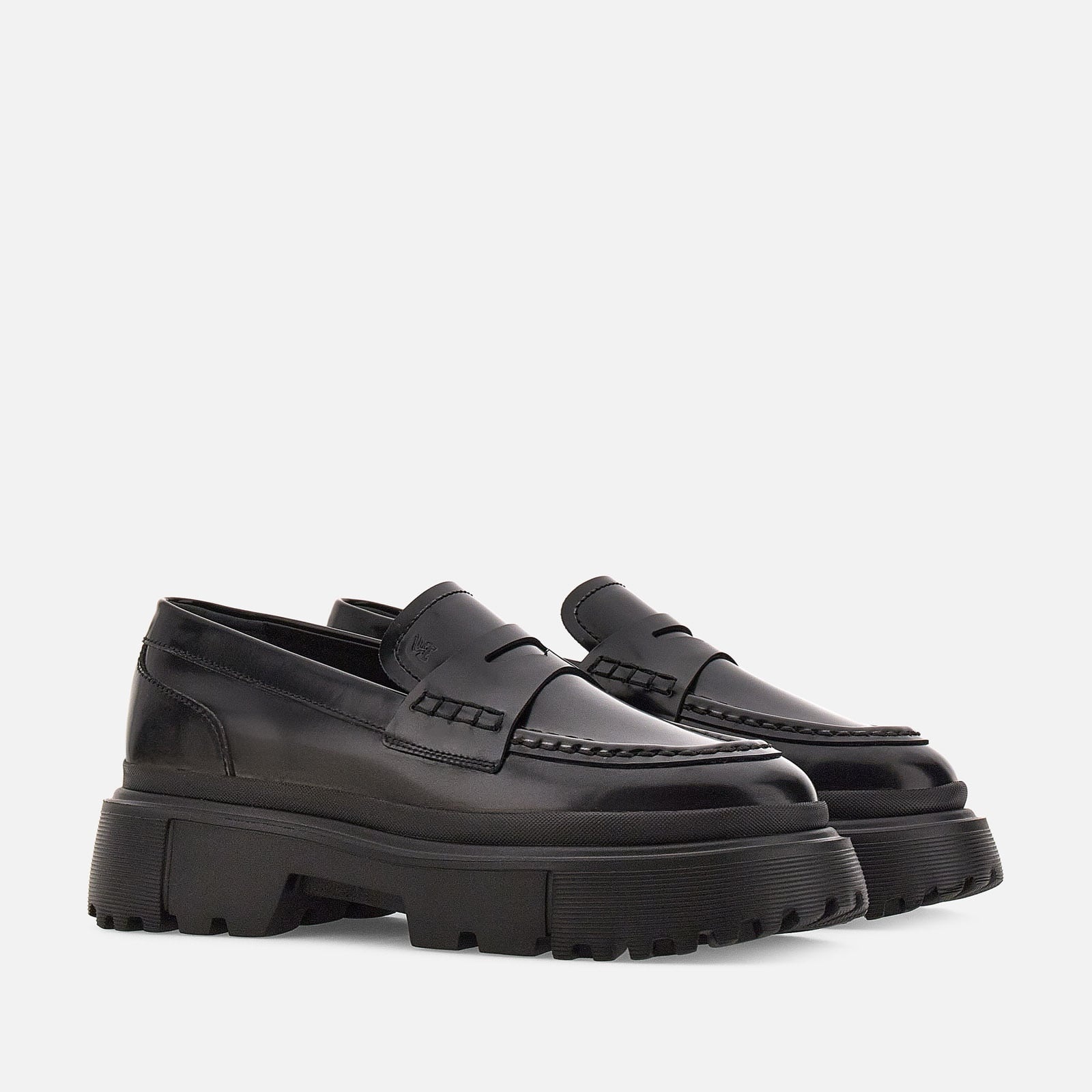 HOGAN ブラックレザー ローファー Hogan Leather Loafers | Black | FARFETCH