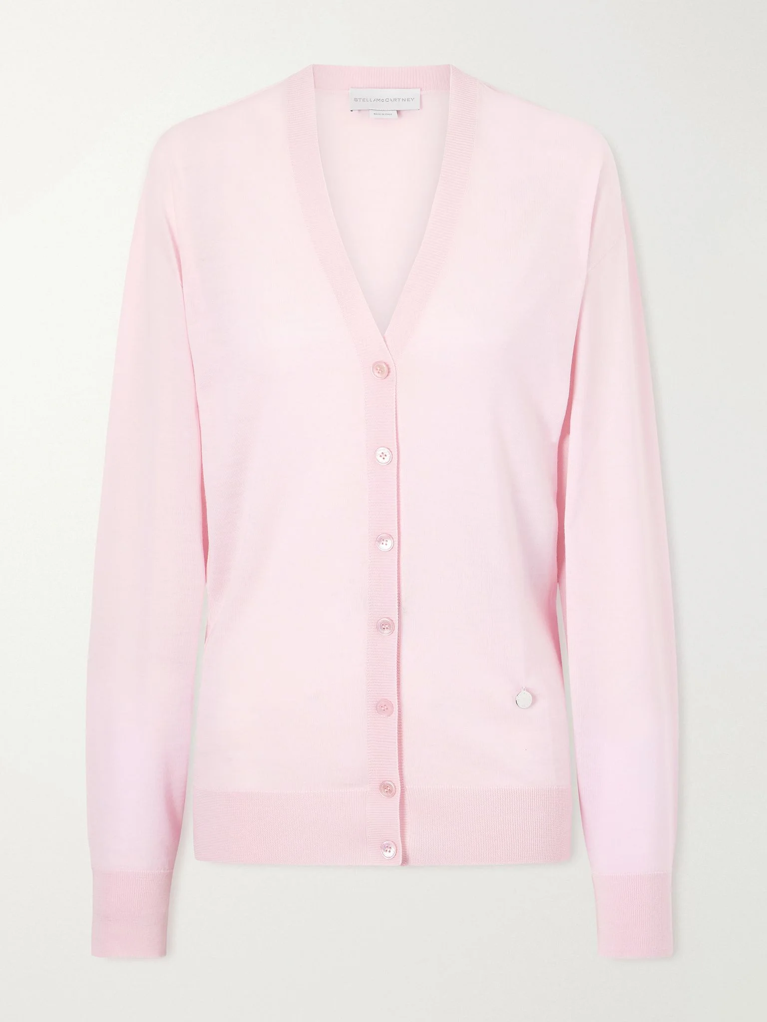 Virgin wool cardigan Baby pink - 1