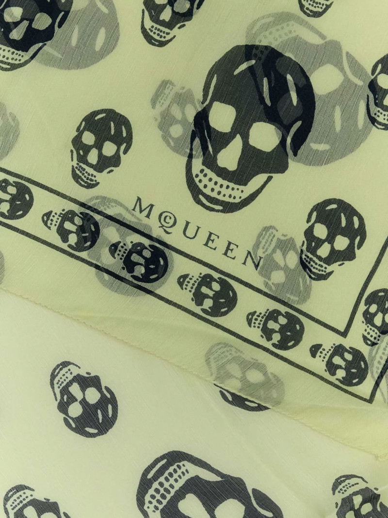 Alexander McQueen skull-print silk scarf outlook