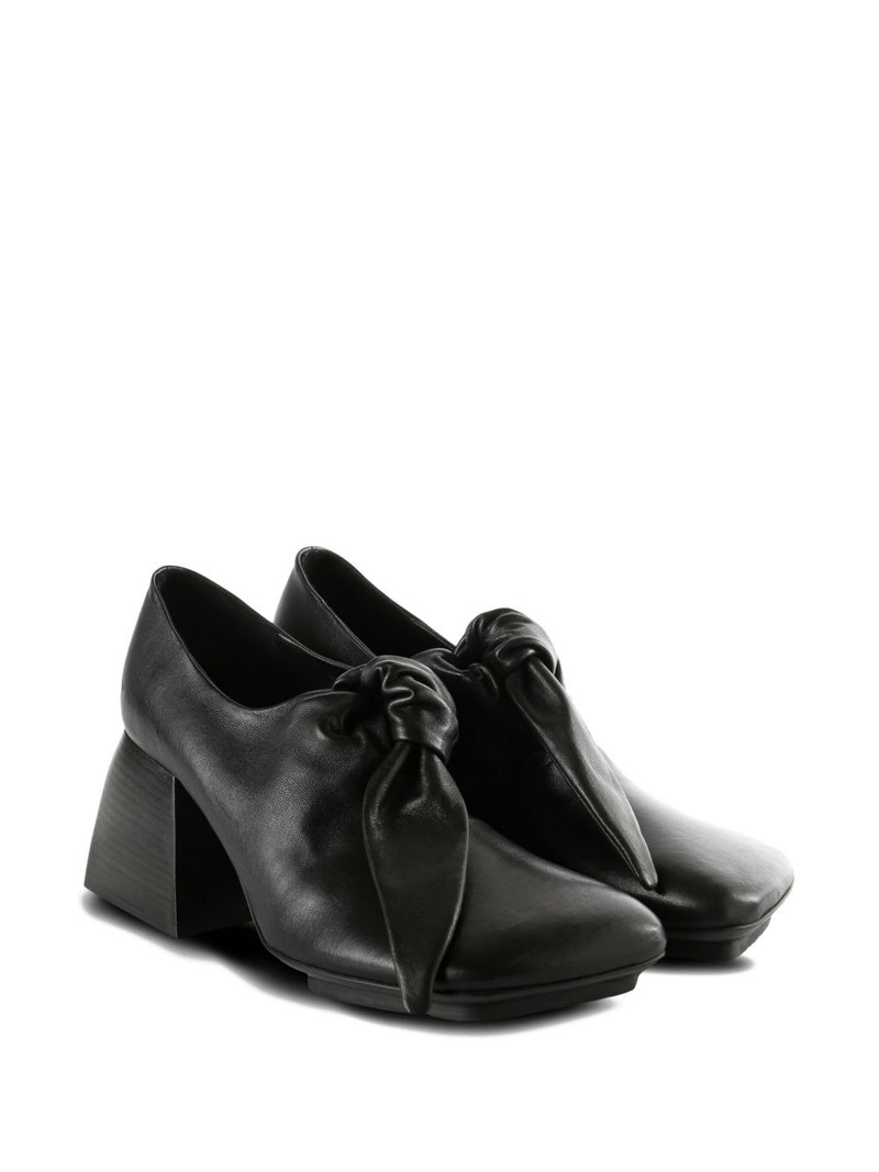 UMA WANG square-toe knotted mules outlook