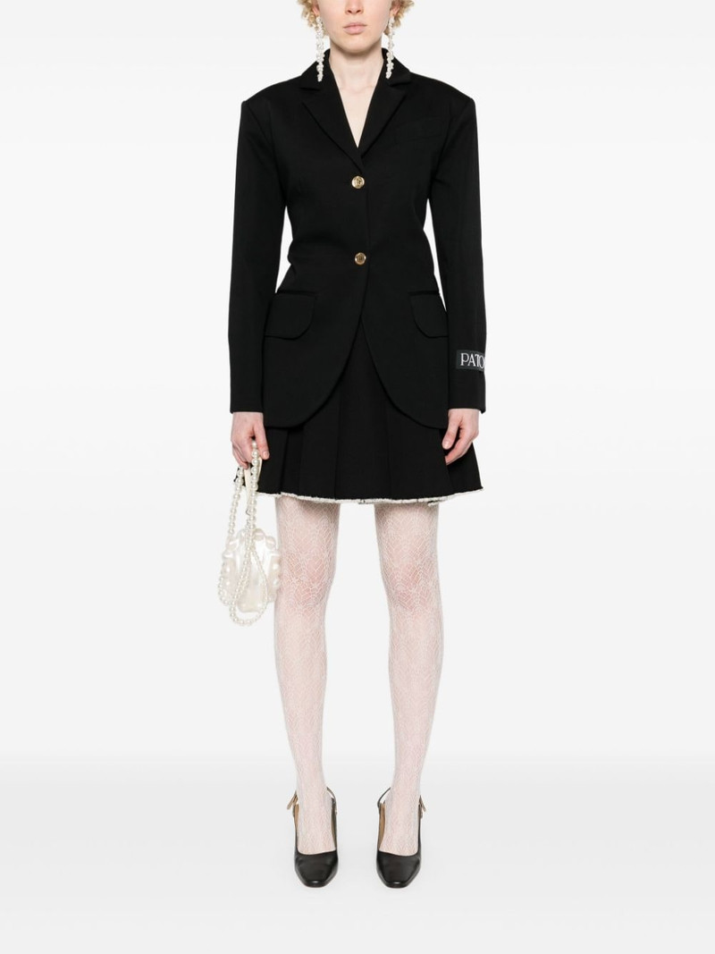 PATOU tie-fastening-straps twill blazer outlook