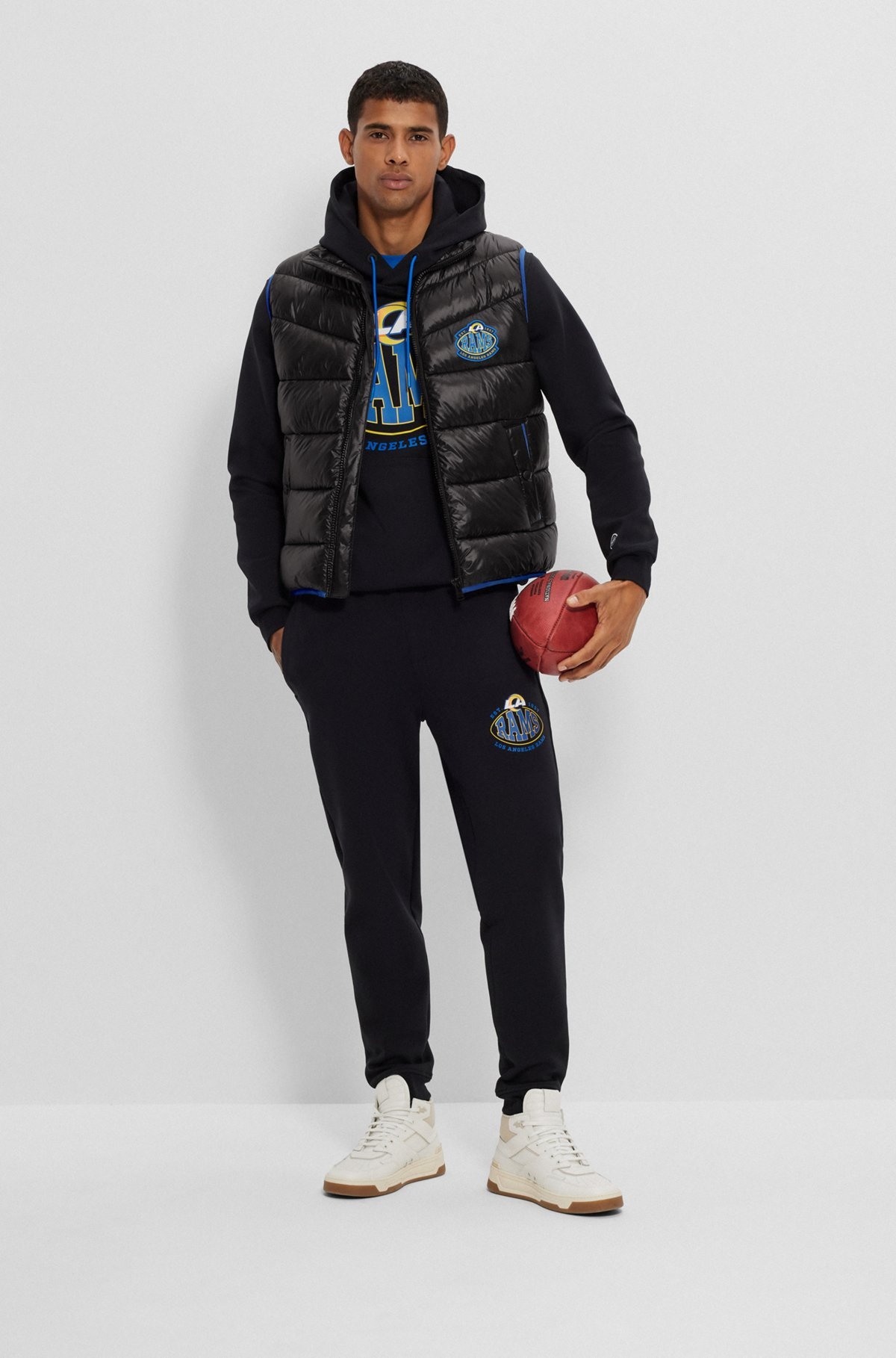 BOSS X NFL WATER-REPELLENT PADDED GILET WITH COLLABORATIVE BRANDING - 3