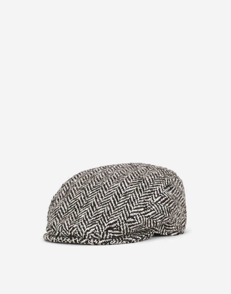 Herringbone wool flat cap - 1