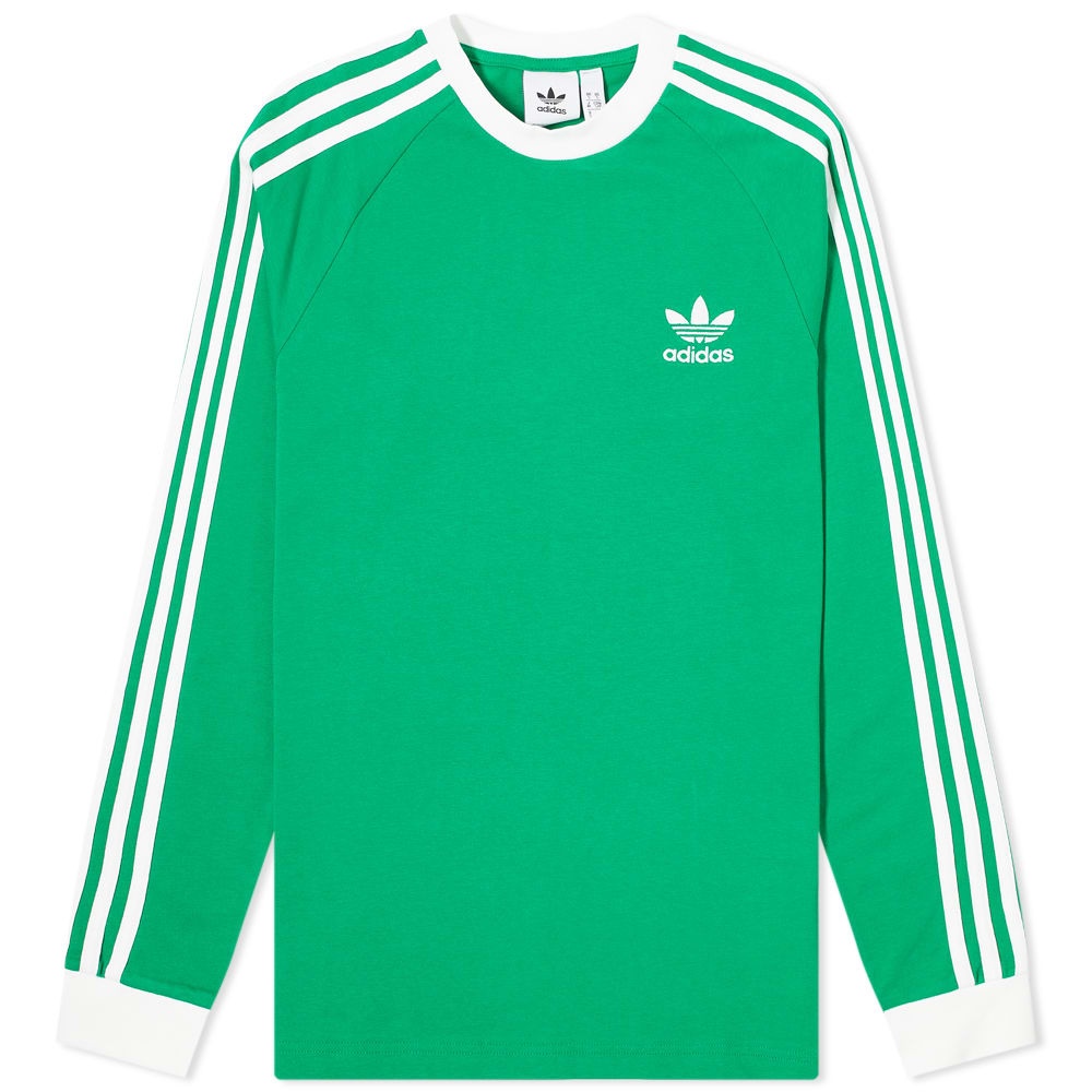 Adidas 3 Stripe Long Sleeve Tee - 1