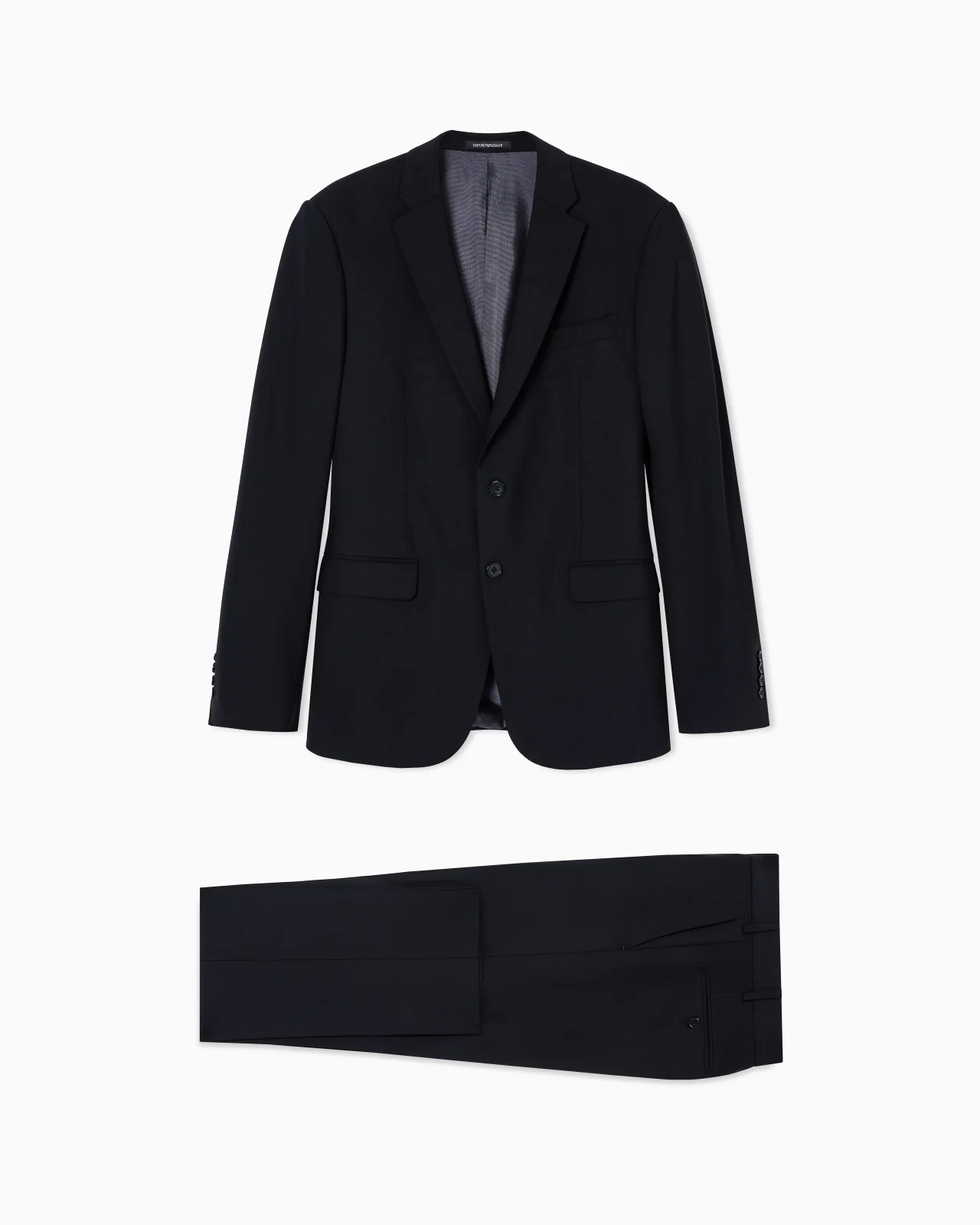 SINGLE-BREASTED SUIT IN TWO-WAY STRETCH, TROPICAL LIGHT WOOL CANVAS - 1