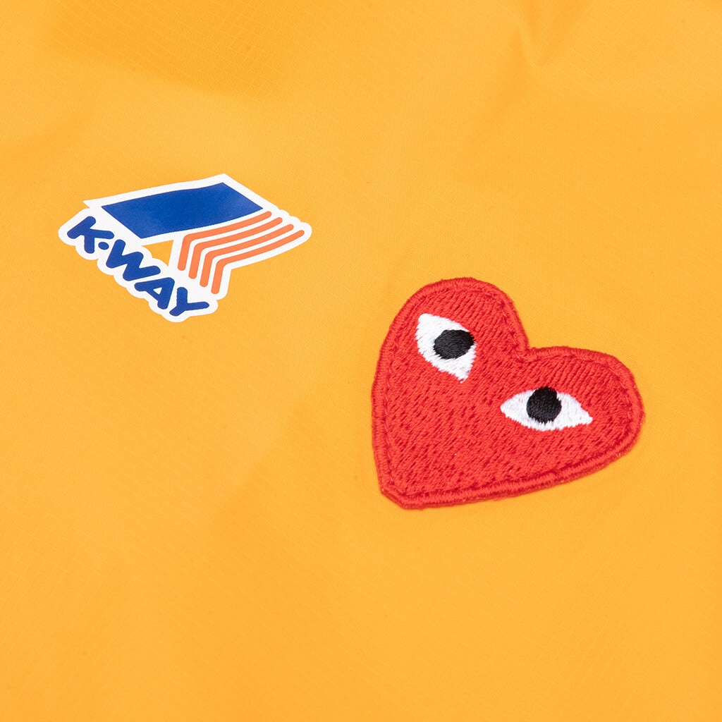 COMME DES GARCONS PLAY X K-WAY LE VRAI 3.0 LEON JACKET - ORANGE - 3