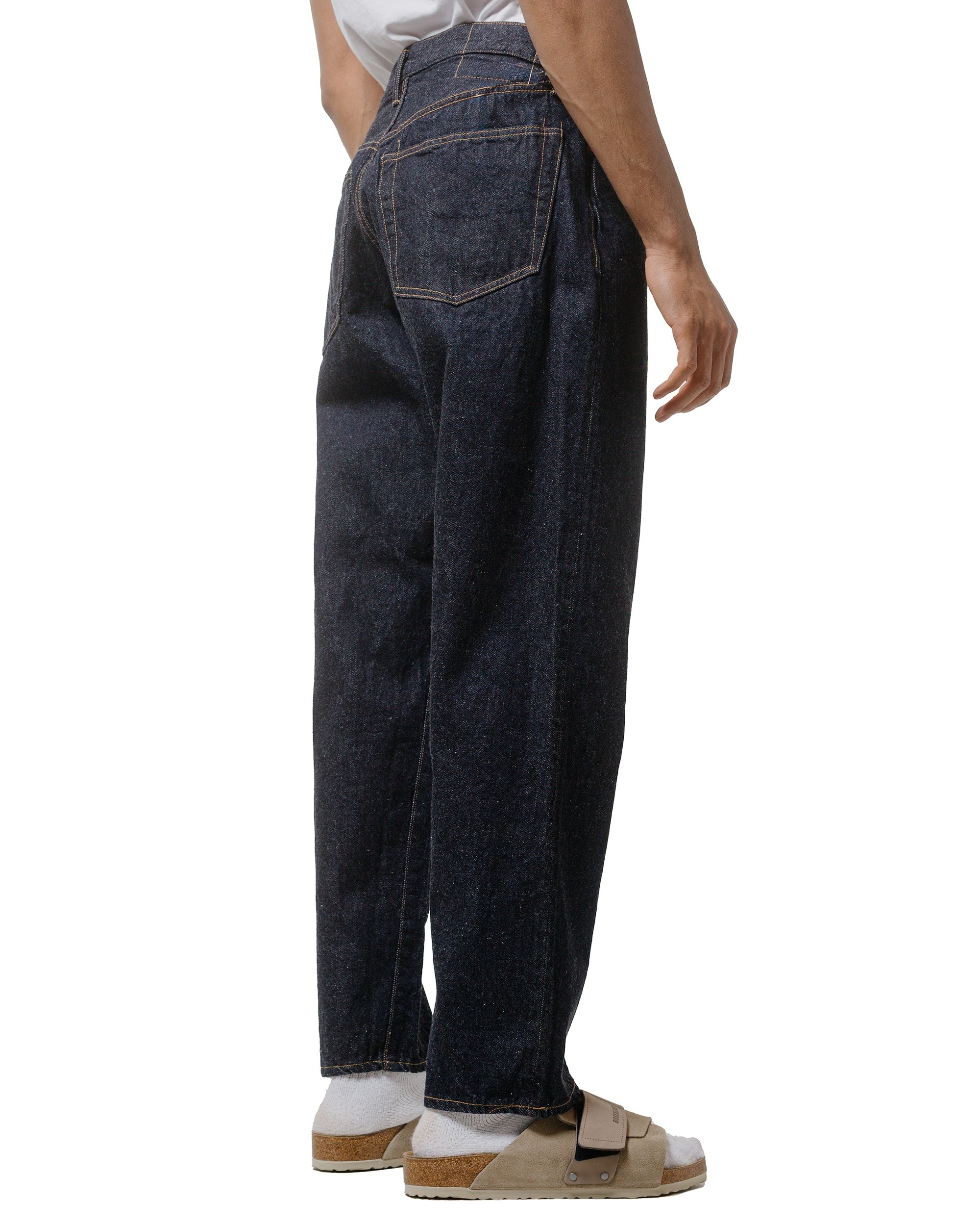 5P Zipper Front Denim Pants Indigo One Wash - 3
