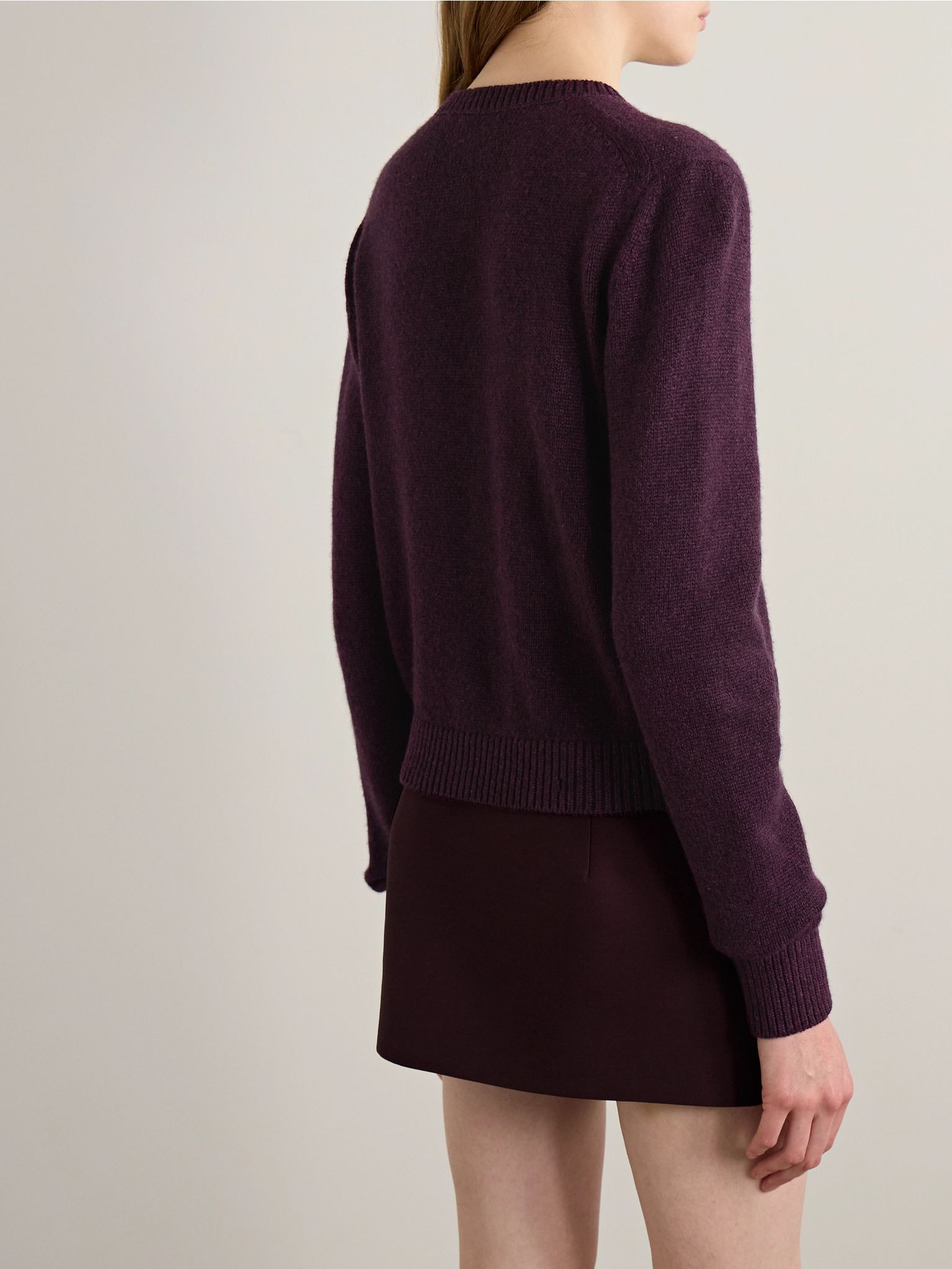 Everheart cashmere cardigan Burgundy - 3