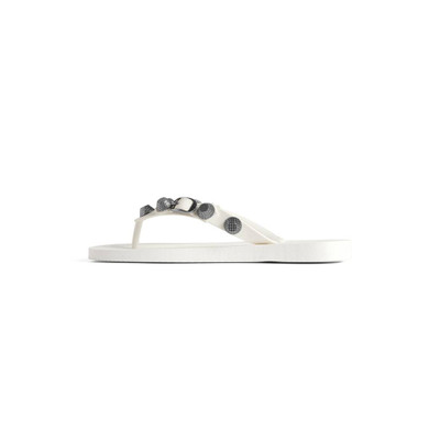 BALENCIAGA Women's Cagole Thong Sandal in White outlook