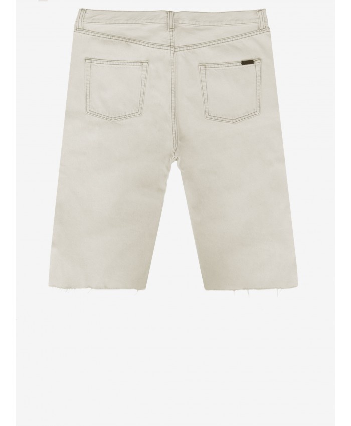 Relaxed fit shorts in grey bleach white denim - 2