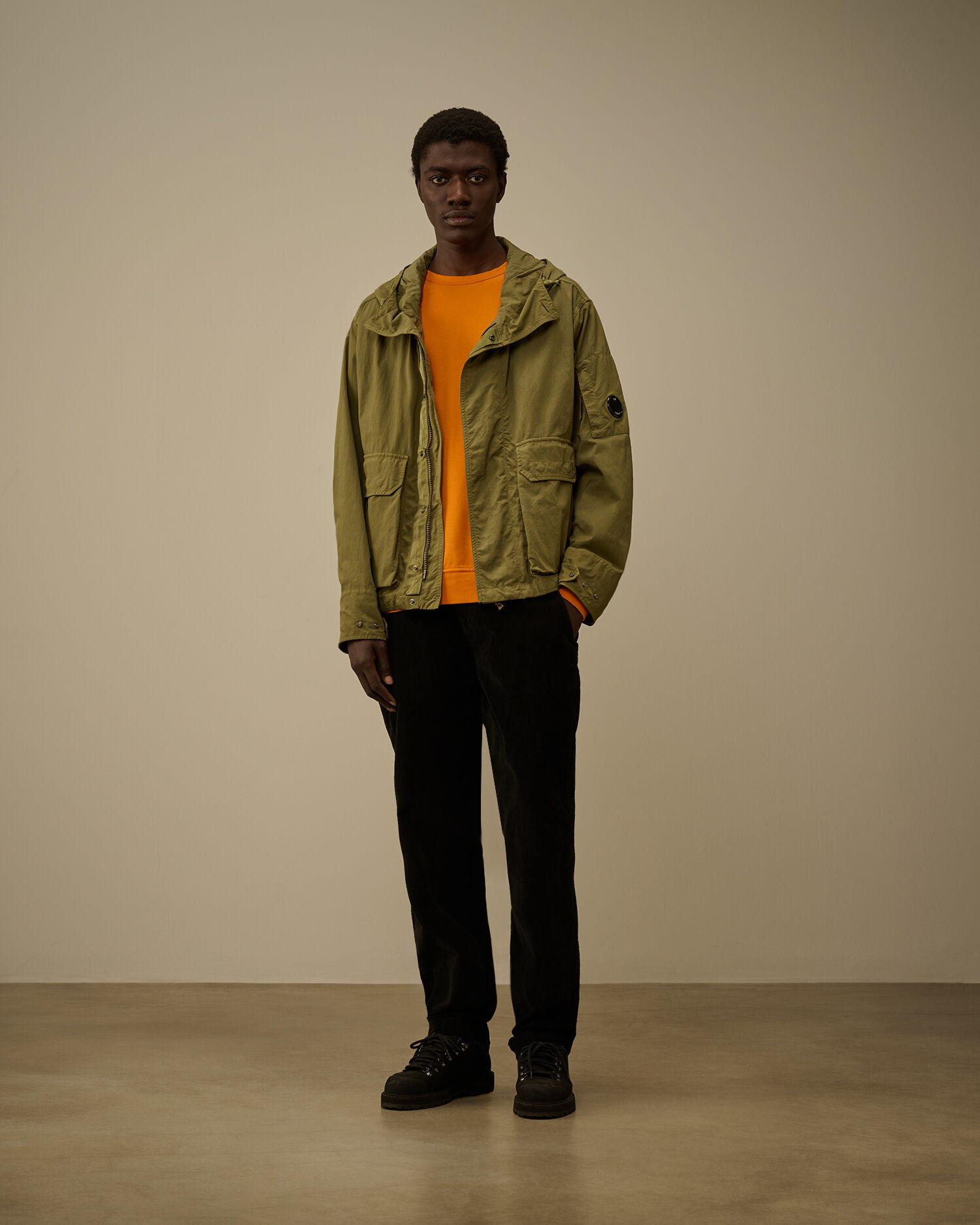 Twill Hooded Short Jacket - 2
