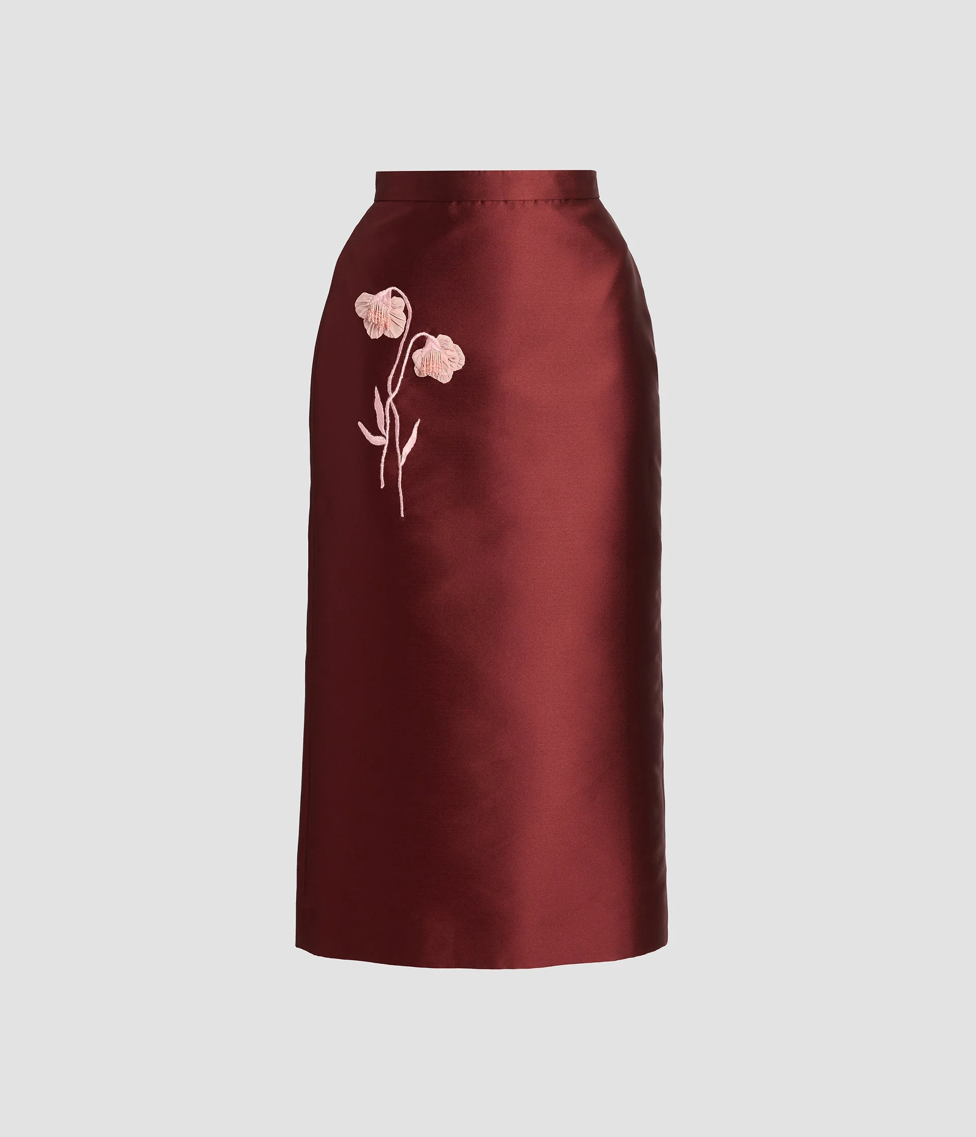 EMBROIDERED MIKADO MIDI PENCIL SKIRT - 1