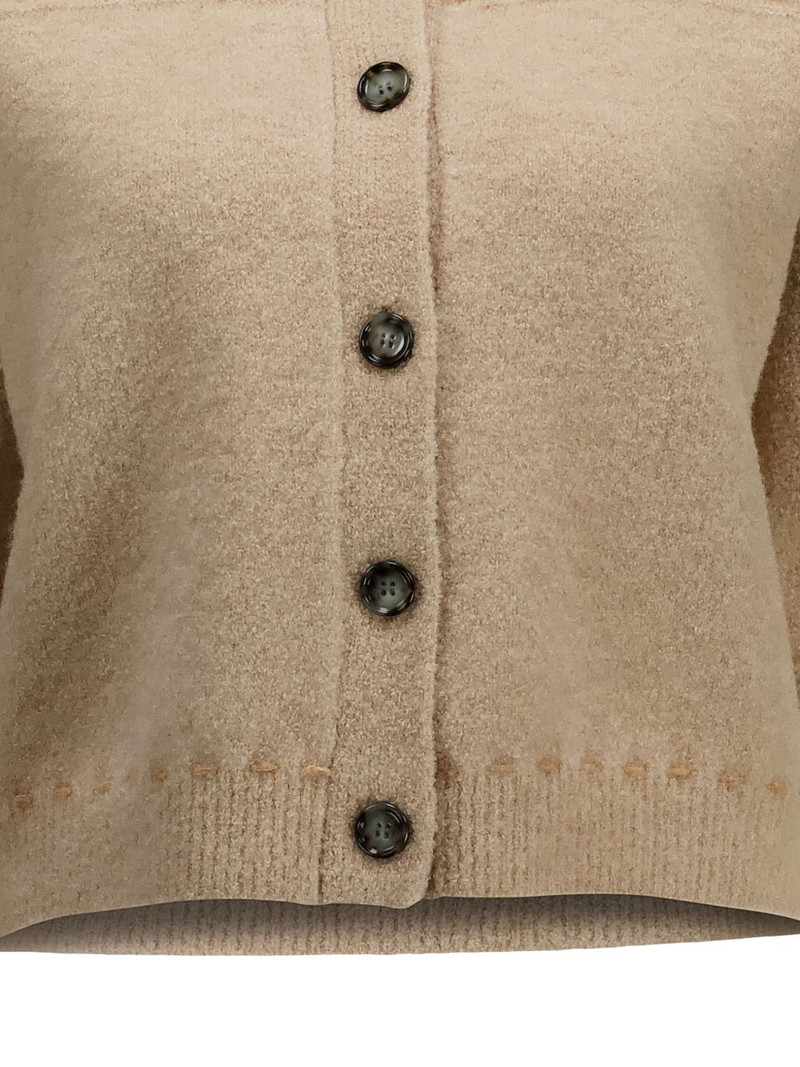 contrast-stitching cardigan 4