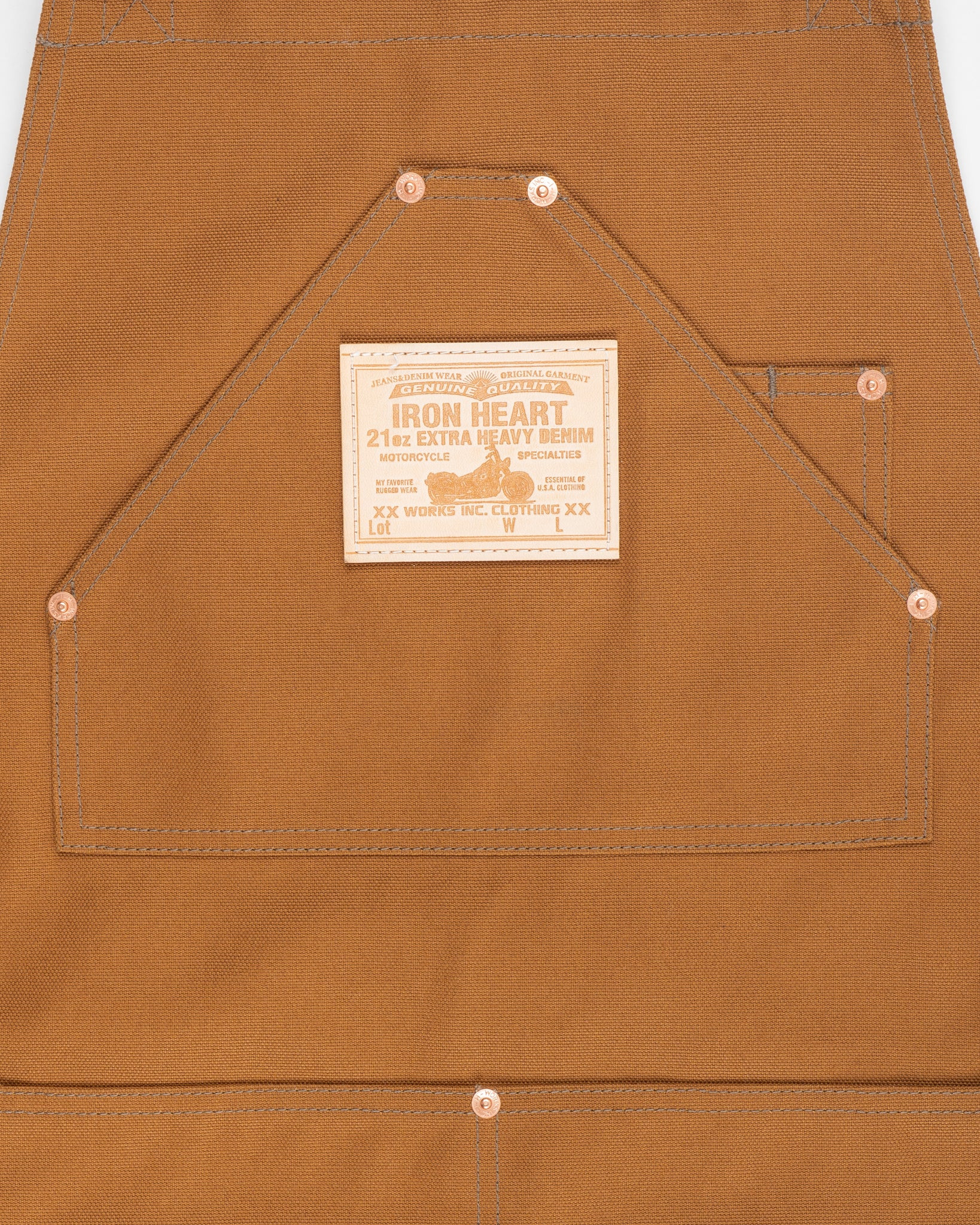 IHG-057-BRN 17oz Cotton Duck Apron - Brown - 6