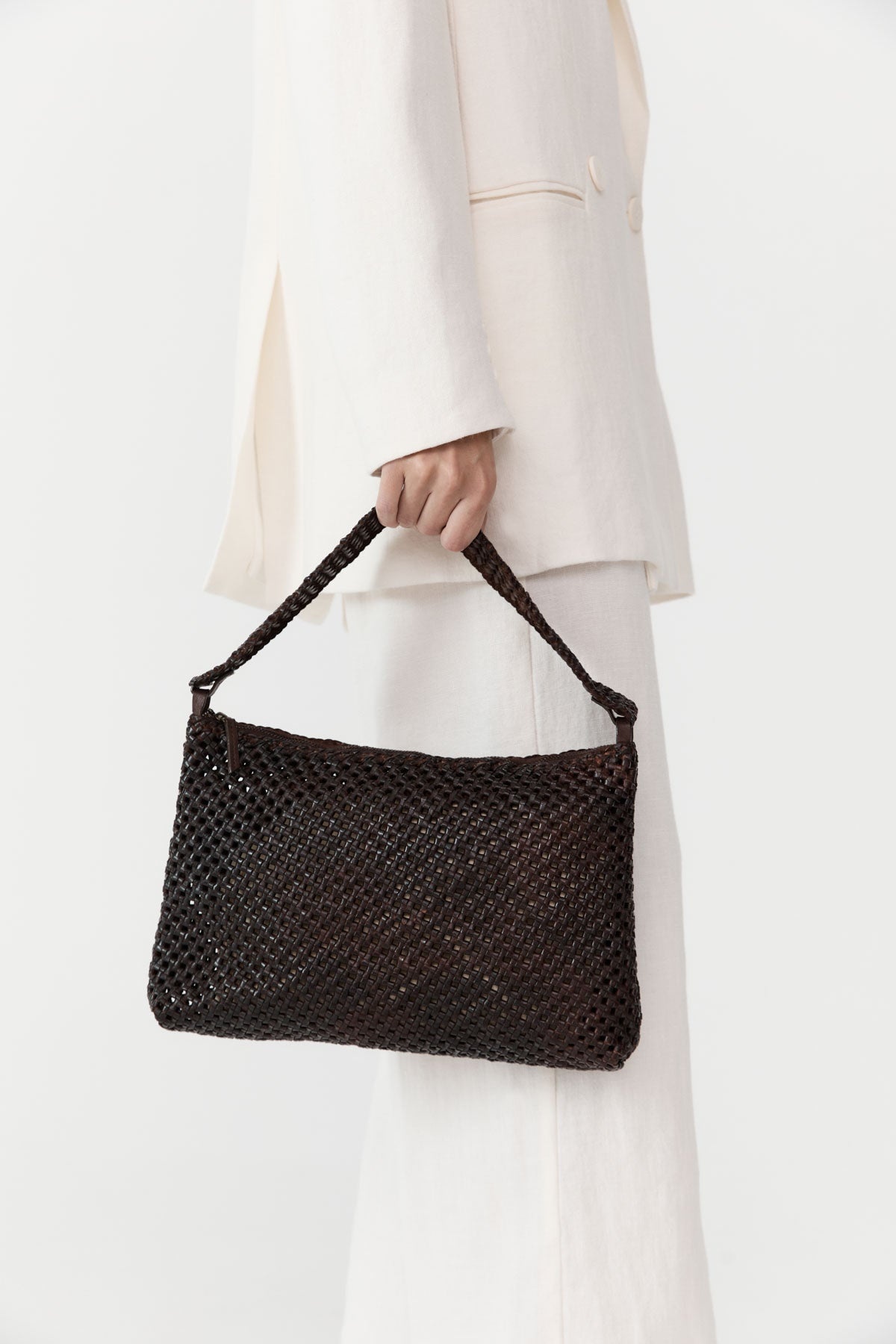 Macrame Shoulder Bag - Chocolate - 2