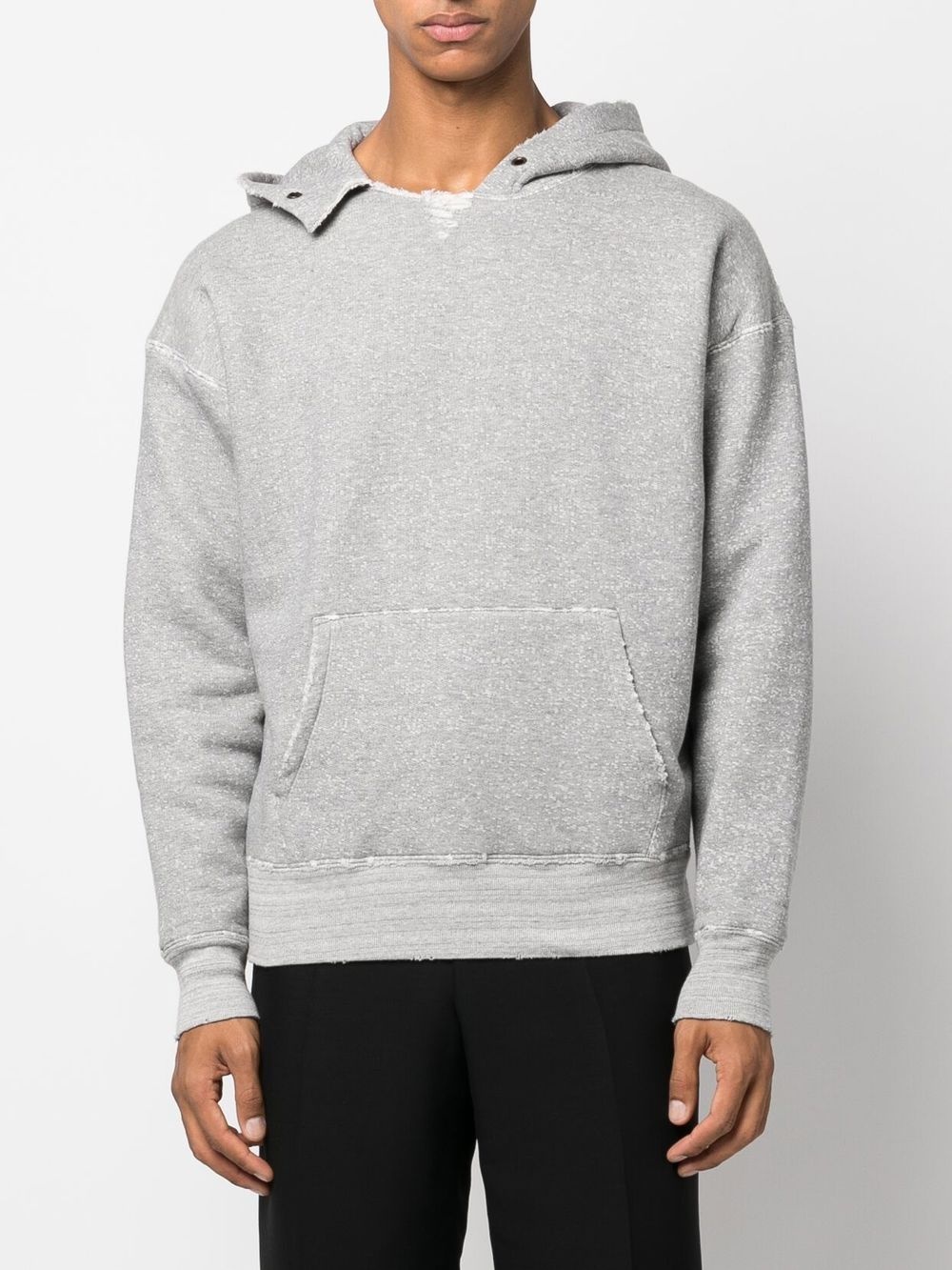 grunge cotton-jersey hoodie - 3