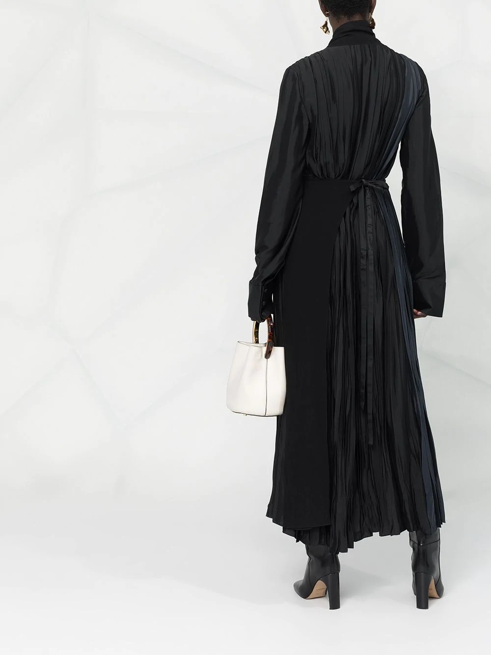 wraparound pleated dress - 6