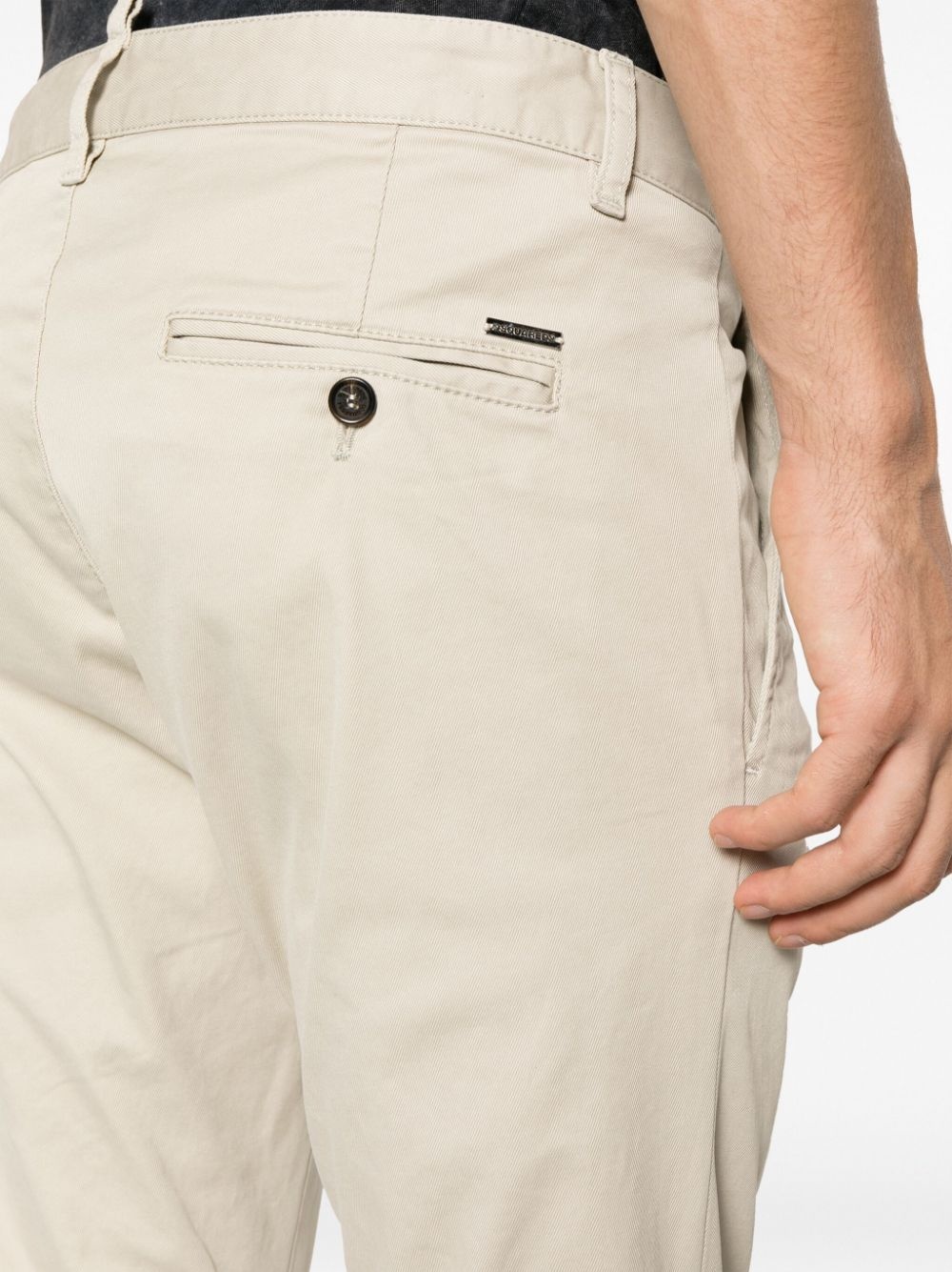 low-rise slim-fit cotton chinos - 5