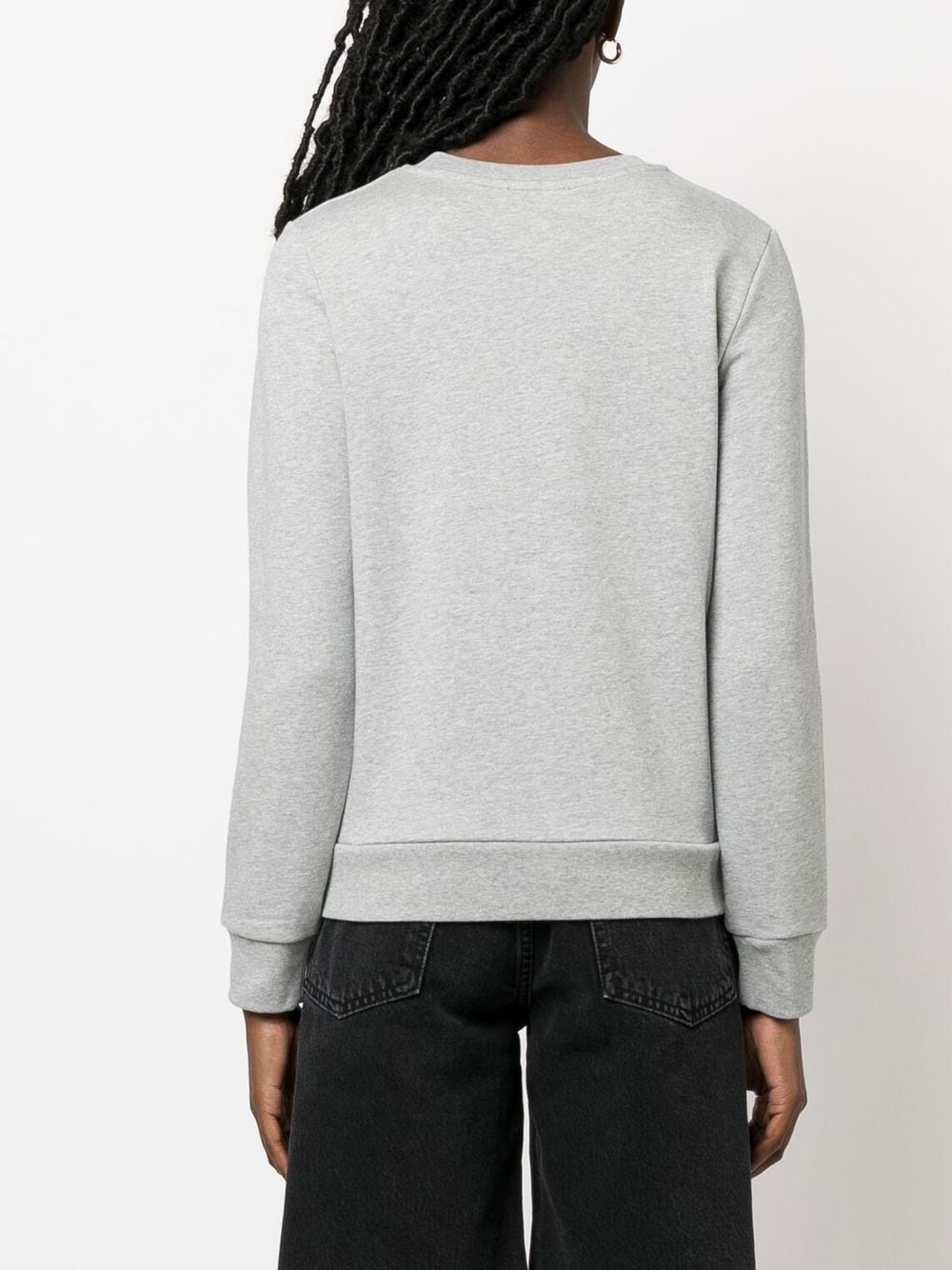logo-print cotton sweatshirt - 4