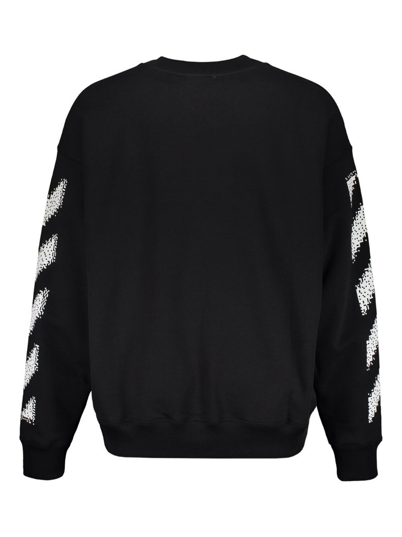 Off-White diagonal-stripes crew-neck sweatshirt outlook