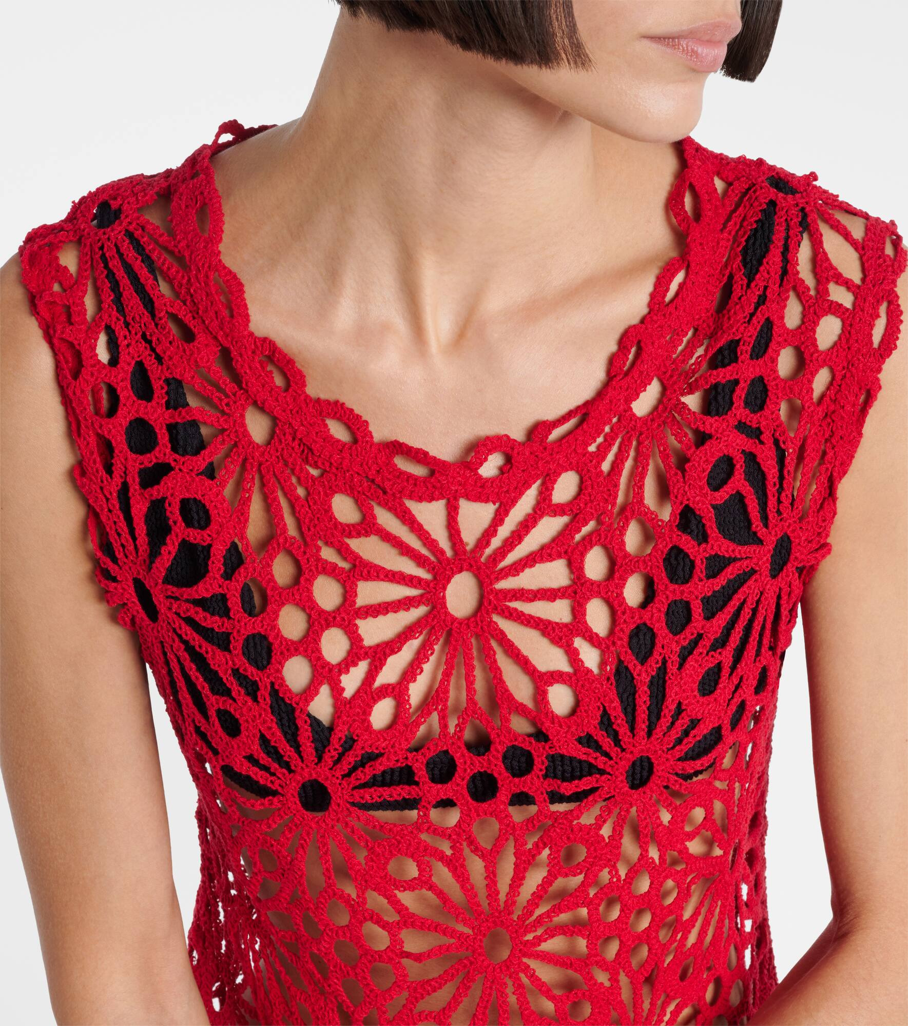 Open-knit cotton-blend maxi dress - 4
