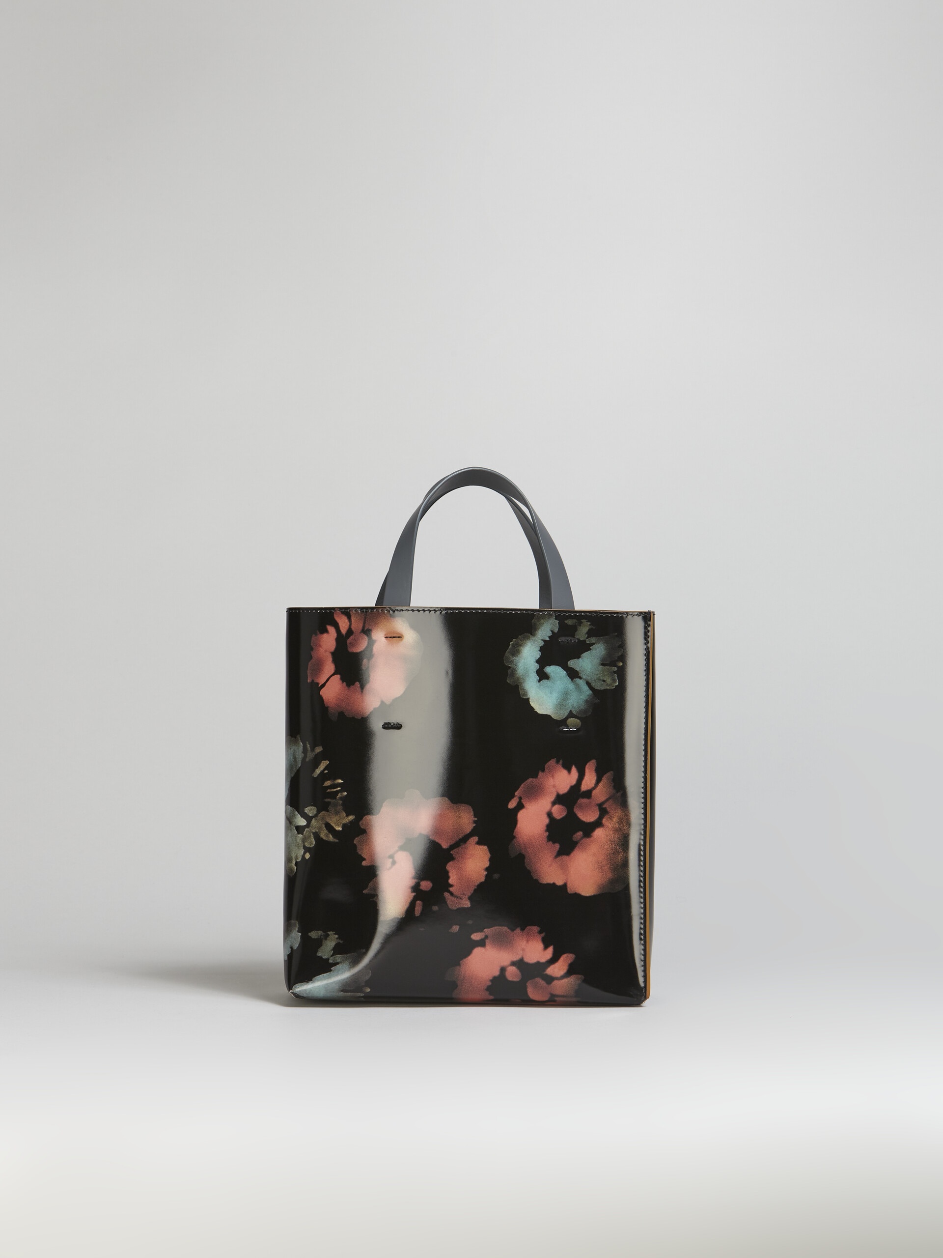 MUSEO TOTE BAG IN SUNFLOWER PRINT POLISHED LEATHER - 1