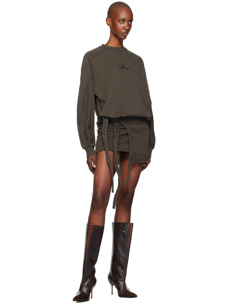 OTTOLINGER Brown Drape Jersey Minidress outlook