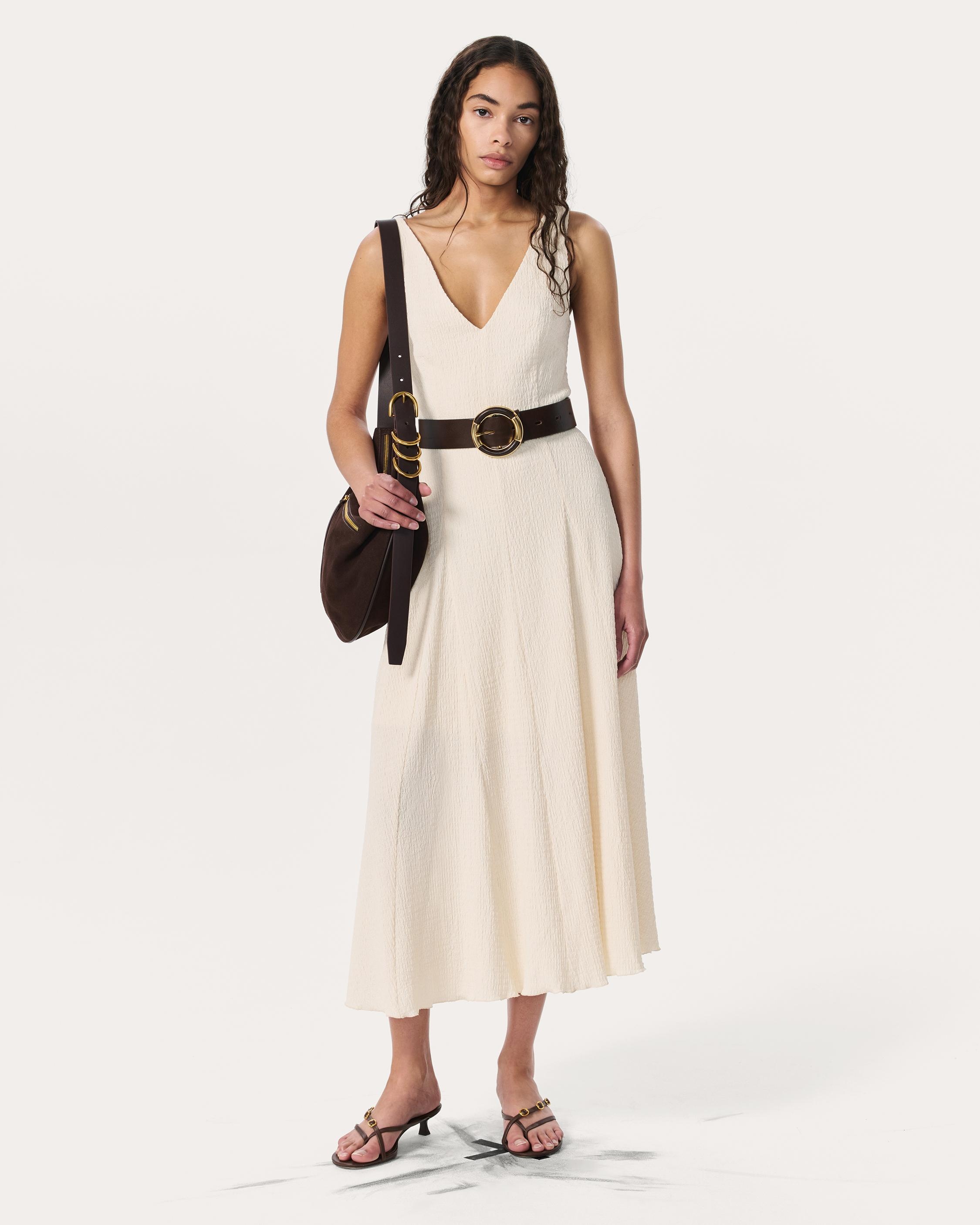 Lou V-Neck Midi Dress - 2