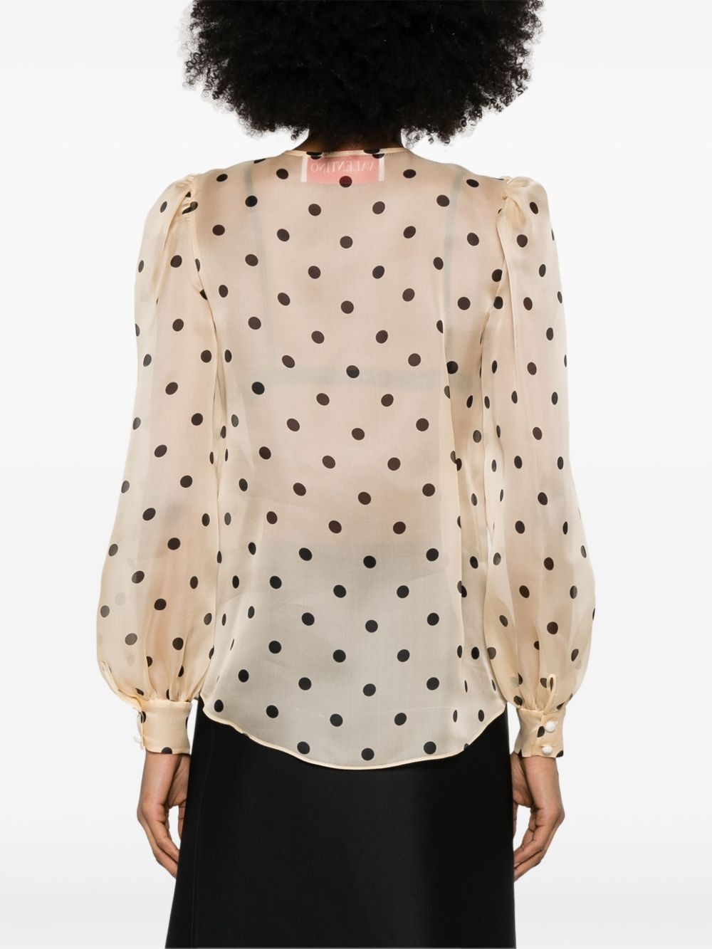polka dot-print blouse - 4