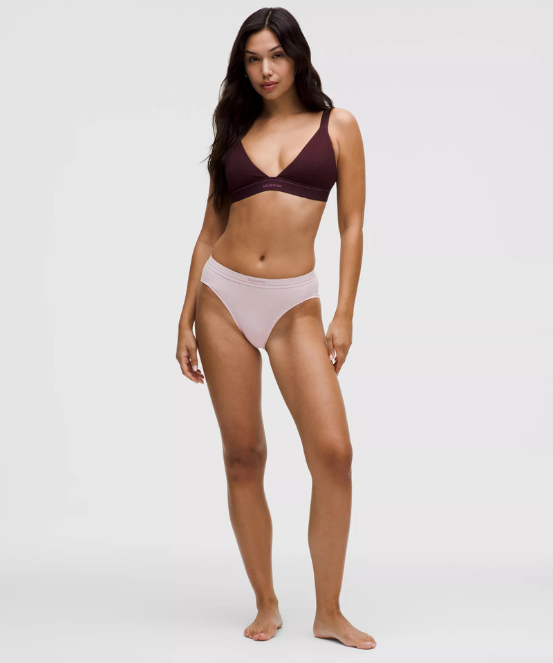 Stretch Cotton Ribbed Logo Super-High-Rise Bikini Underwear 3