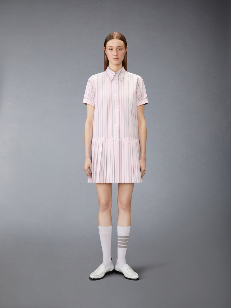 Thom Browne HAIRLINE STRIPE POPLIN SHIRT DRESS outlook