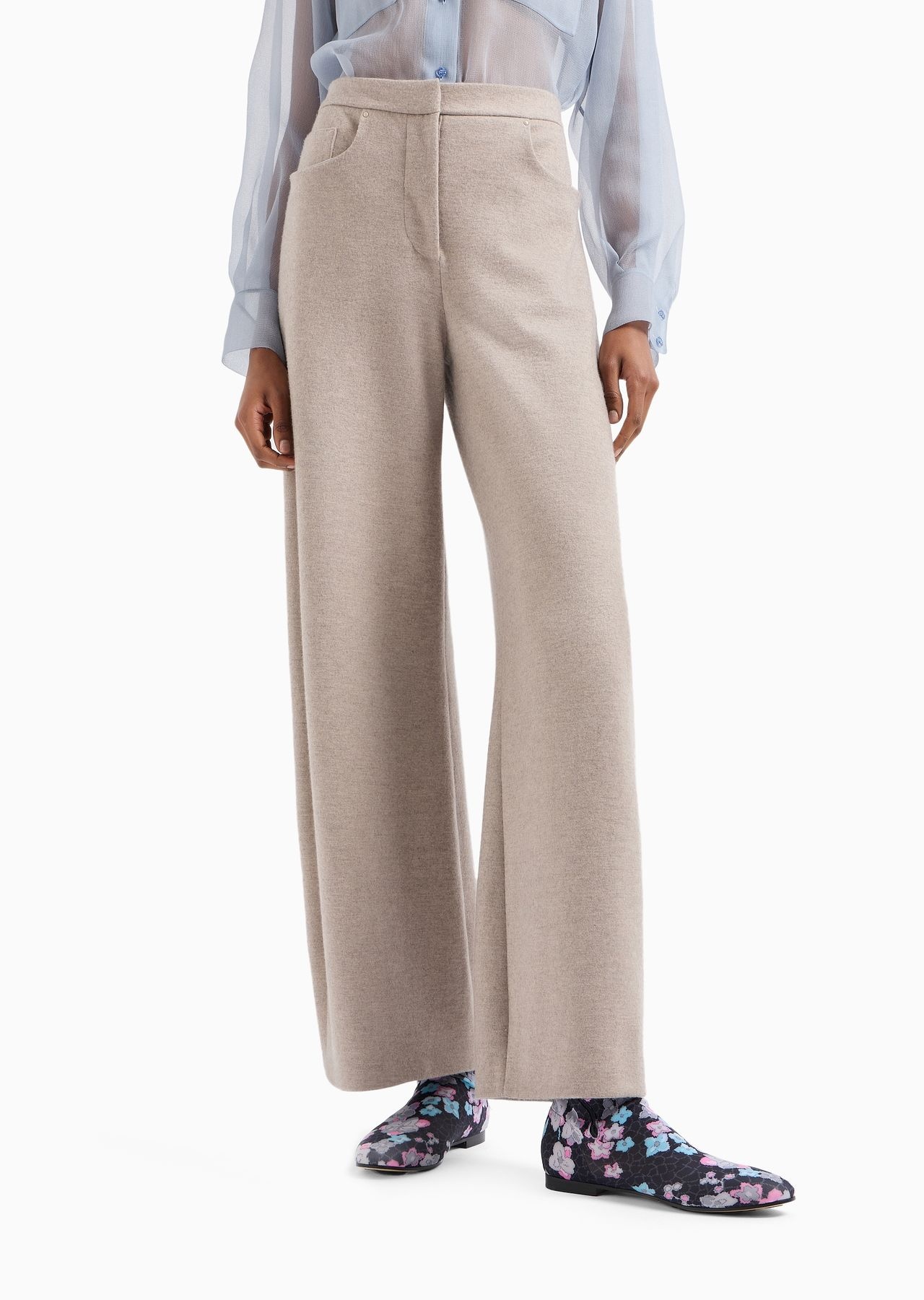 Wide trousers in double cashmere cloth - 2
