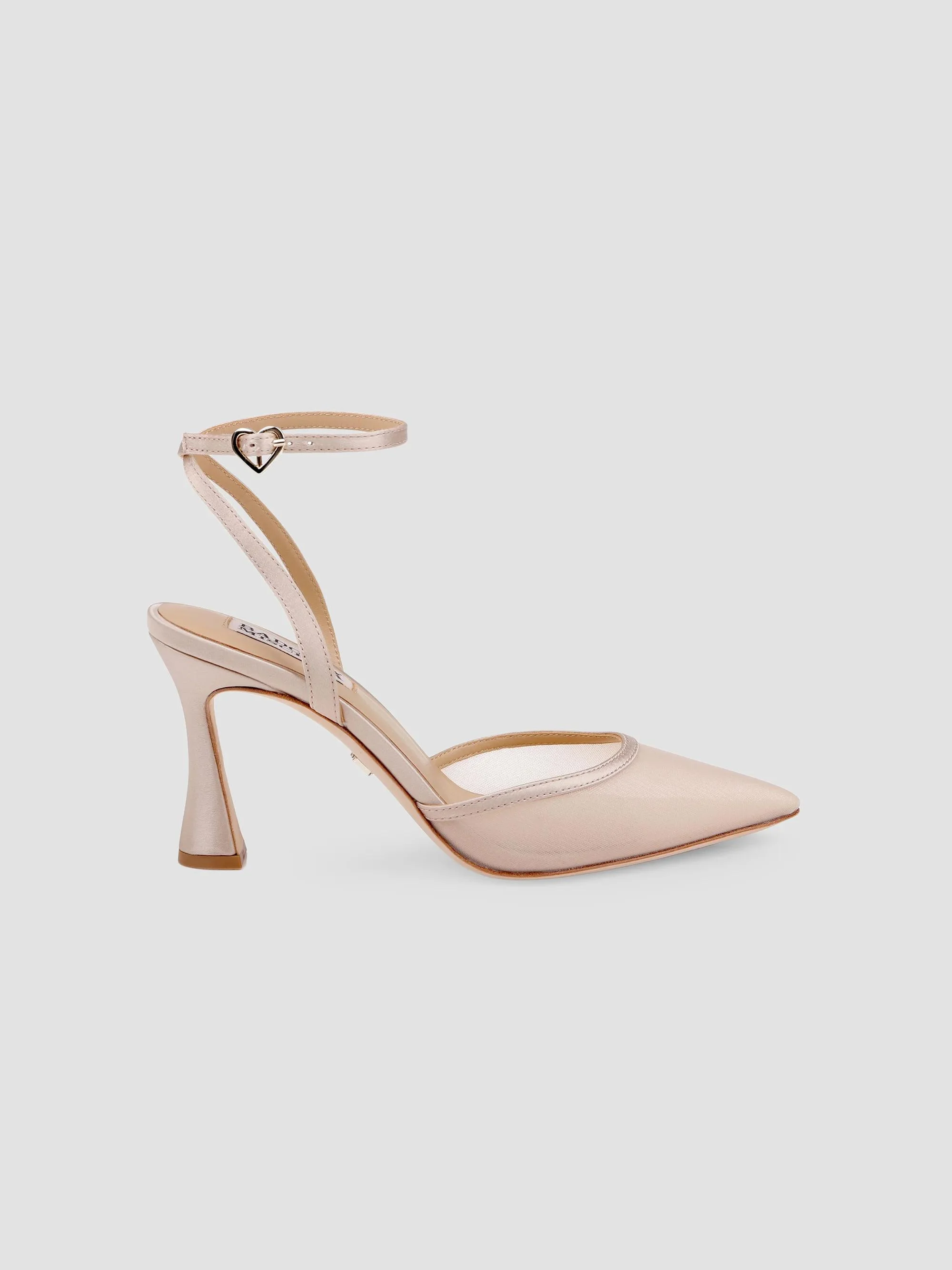 Women's Yordan 85MM Satin & Mesh Pumps - Beige Satin - 1