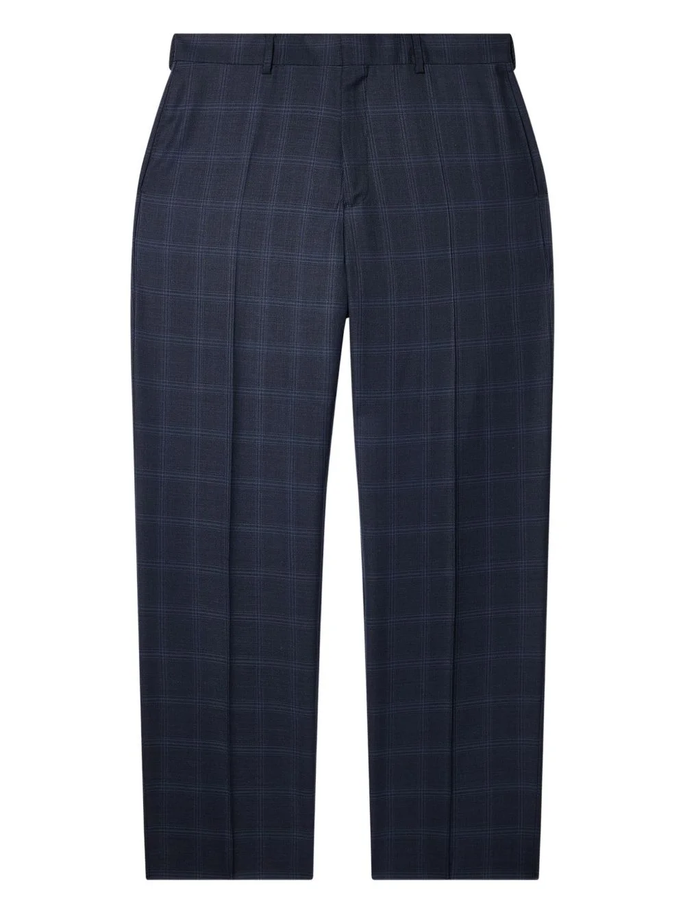 checked pleated trousers - 1