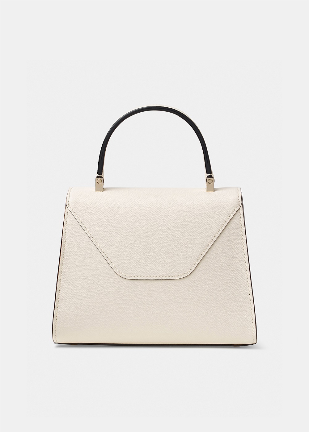 Iside Mini White Grained Leather Bag - 3