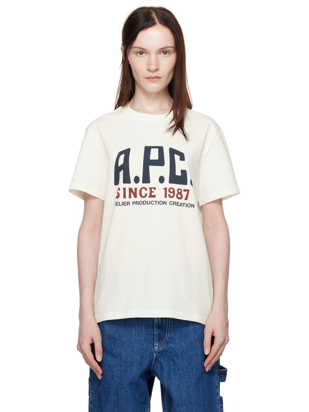 White Print Label T-shirt - 1
