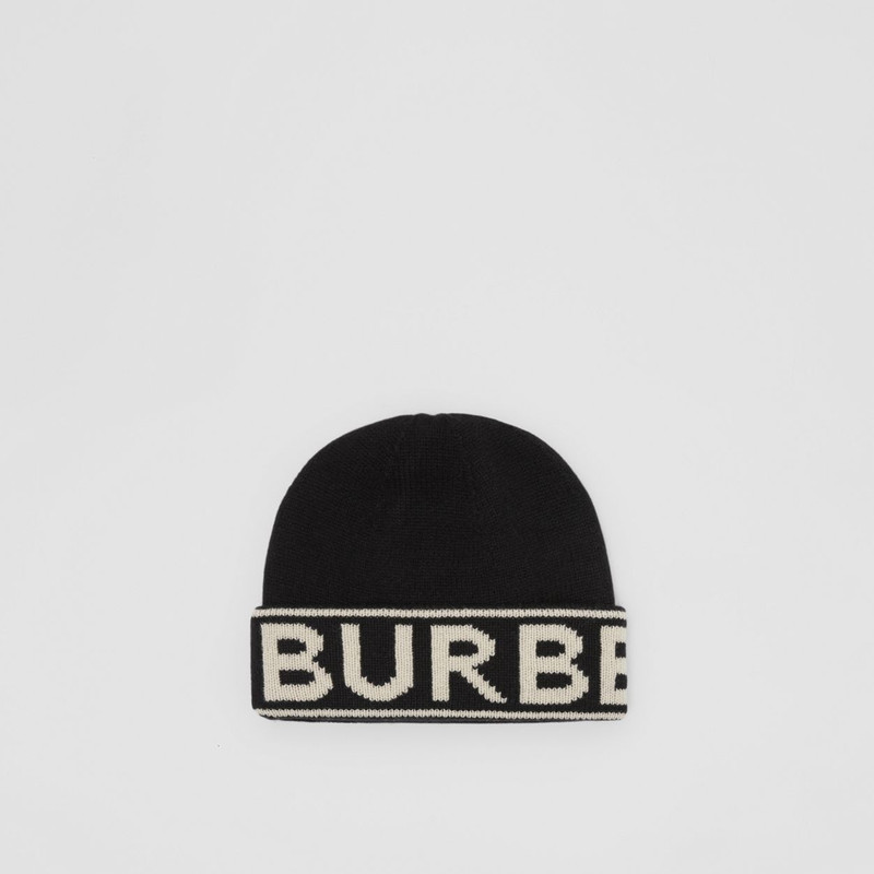Logo Intarsia Cashmere Beanie 1