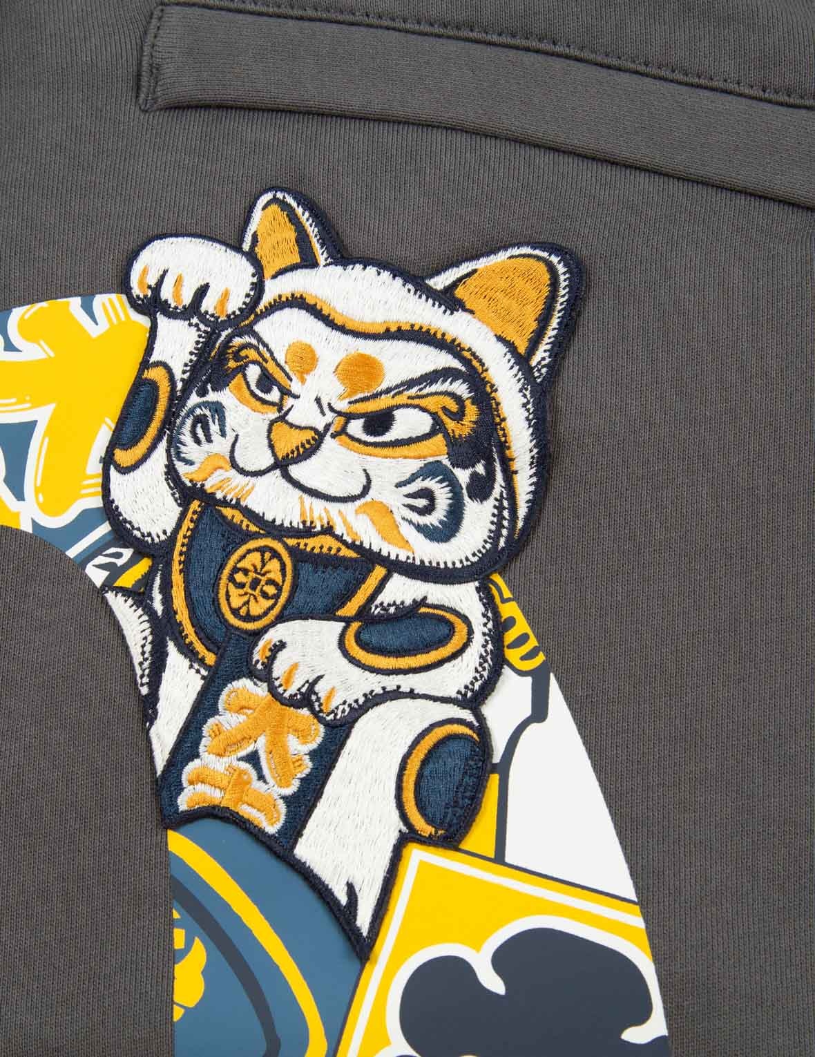 EVISU SQUAD DAICOCK PRINT WITH FORTUNE CAT EMBROIDERY SWEATPANTS - 9