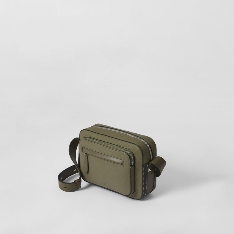 Two-tone Grainy Leather Crossbody Bag 4