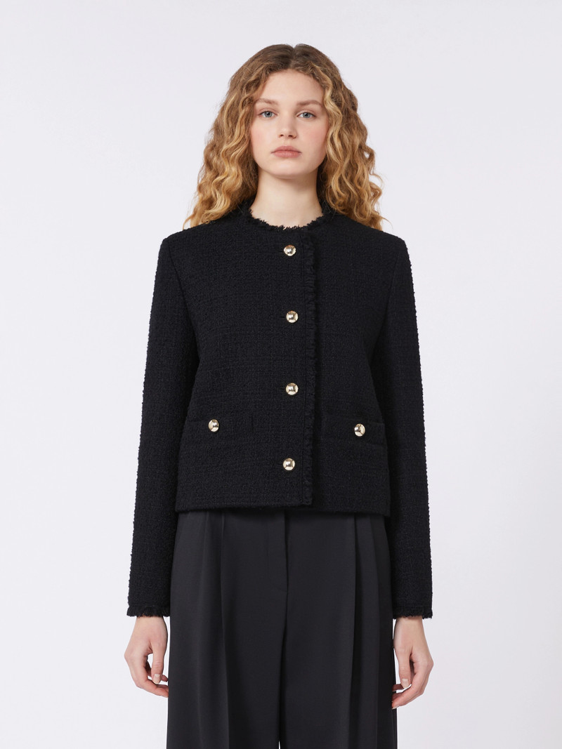 AGAMI Wool-blend crew-neck jacket - BLACK 3