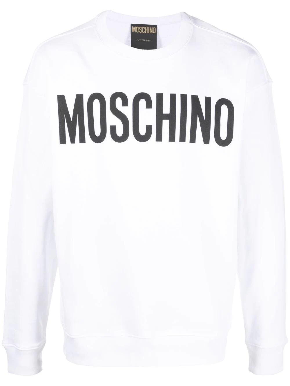 logo-print crew neck sweater - 1