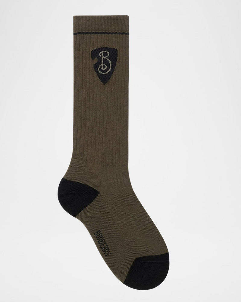 Men's B Shield Crew Socks 1