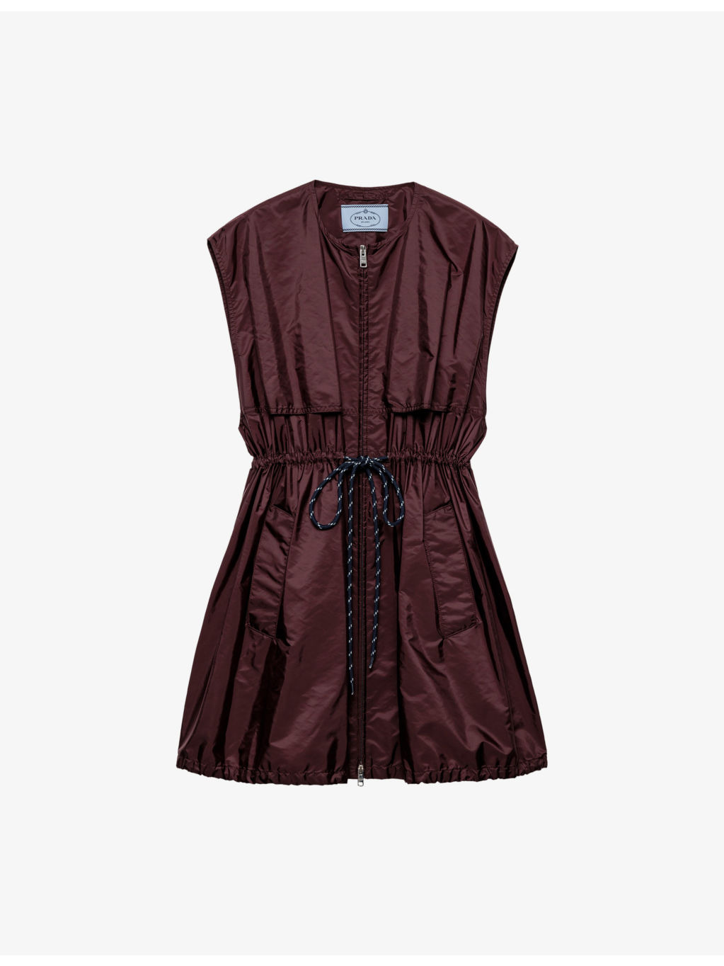 Triangle-Logo Re-Nylon Mini Dress - 1