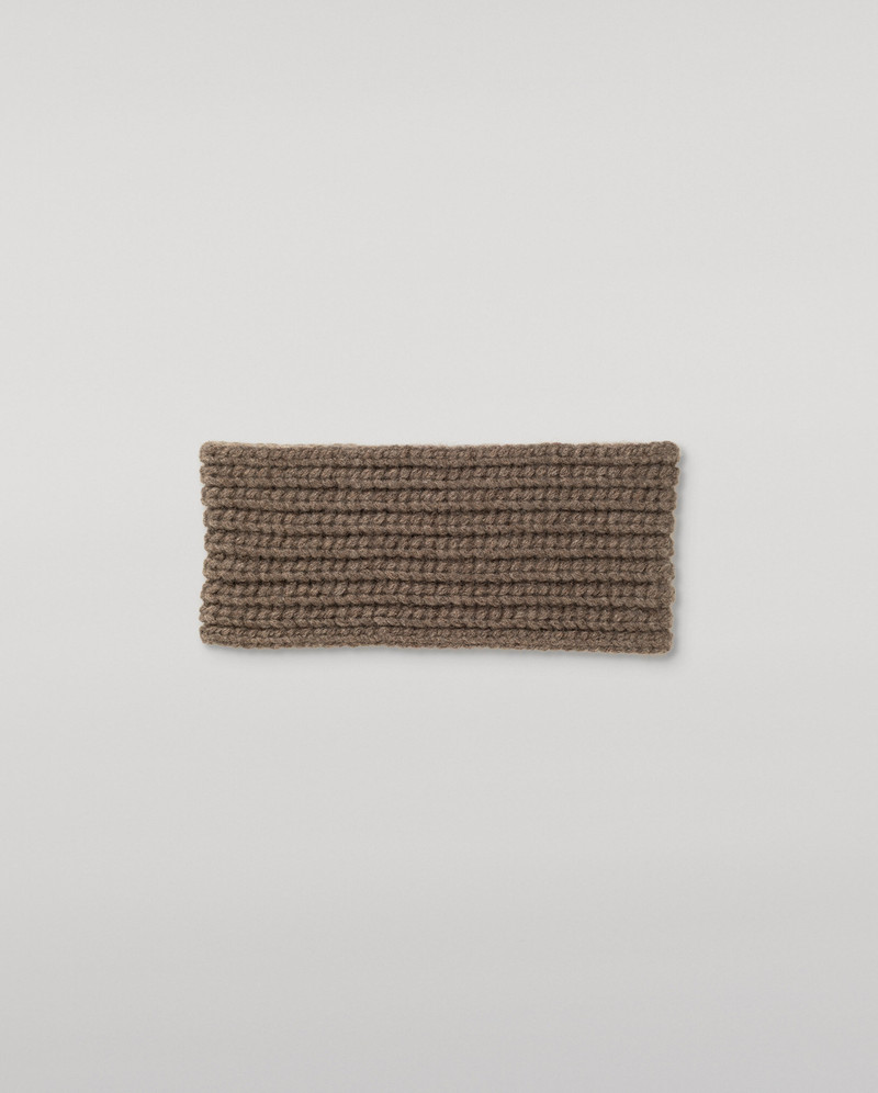 Whittle Brown Cashmere Headband 1