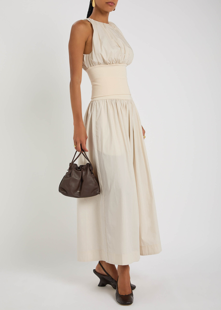 Esse Studios Pleated Cotton-poplin Maxi Skirt - 4