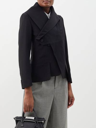 Noir Kei Ninomiya Deconstructed double-breasted wool-blend jacket outlook