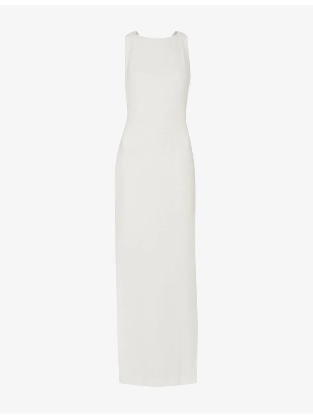 Tie Back slim-fit stretch-crepe maxi dress - 1